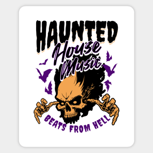 HOUSE MUSIC - Haunted House From Hell (Black/Orange) Sticker